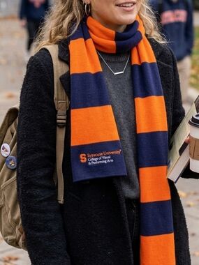 Syracuse University Orange & Navy Striped Scarf